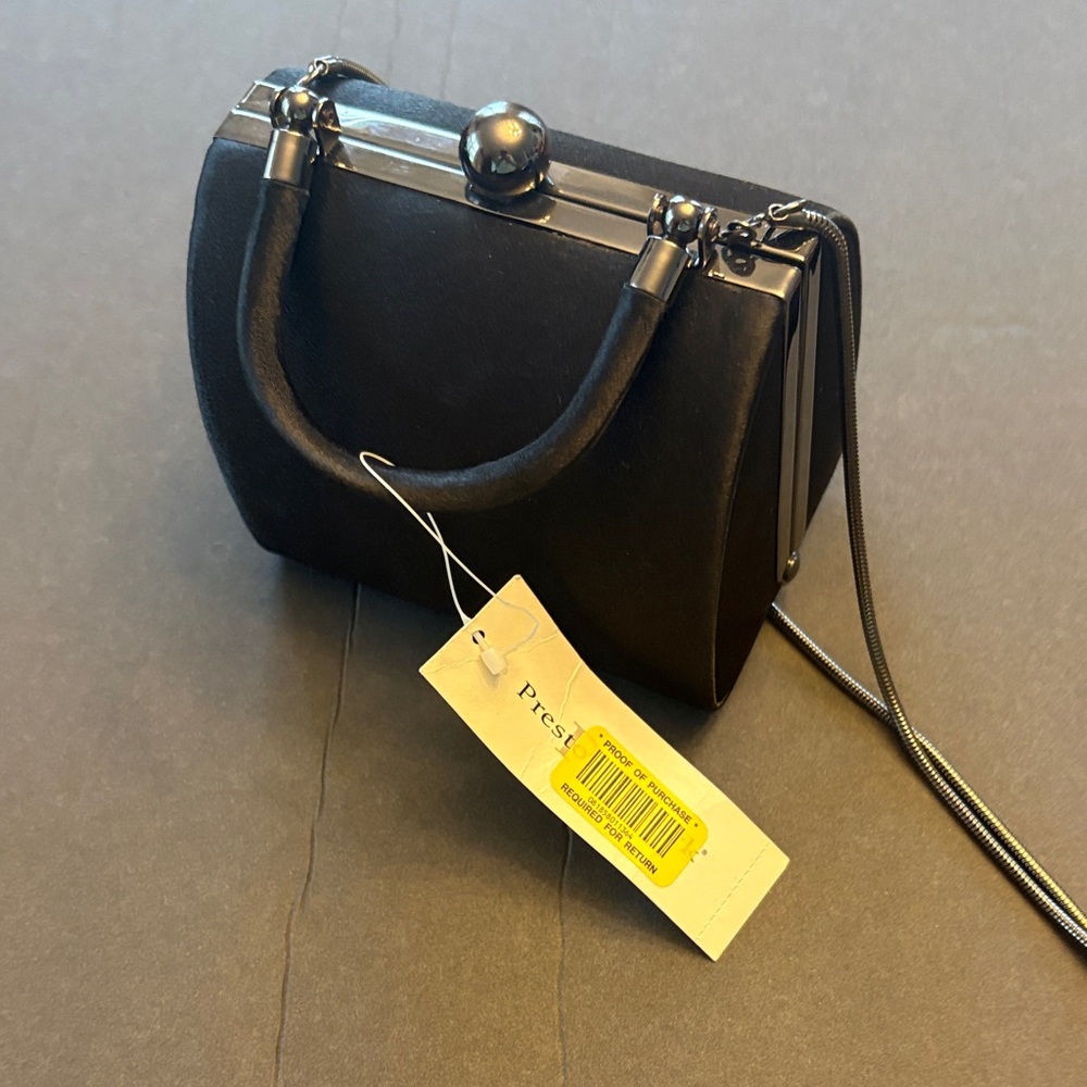Preston & York Black Mini Top-Handle Crossbody Bag